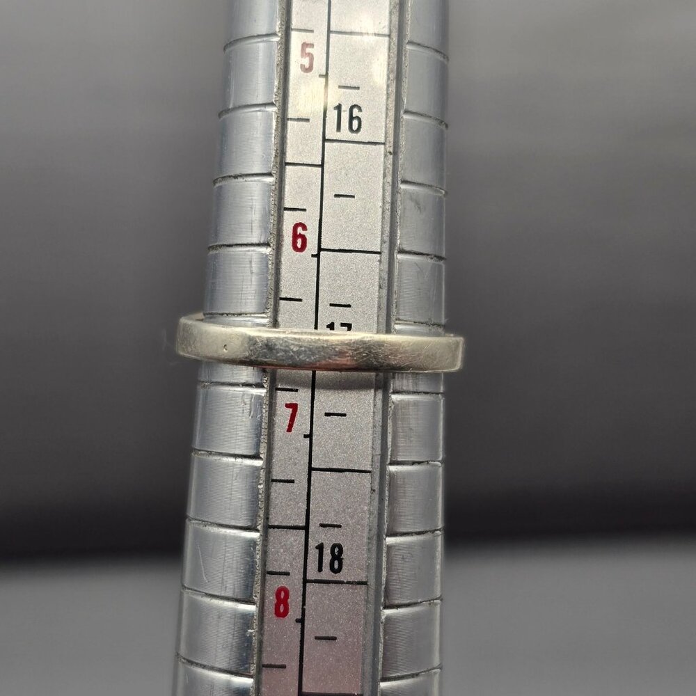 VTG Sterling Silver Amethyst Marcasite Cocktail Ring Size 6.5 Signed TH Art Deco - Picture 8 of 13